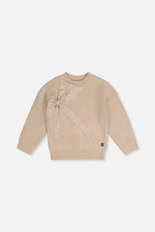 Sweater With Bow Beige-0