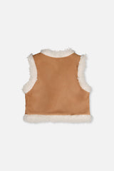 Deux par Deux Reversible Vest Brown