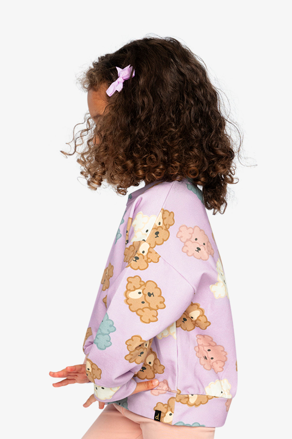 Printed Sweatshirt Purple Poodle Print-2