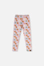 Organic Cotton Leggings Purple Poodle Print-0
