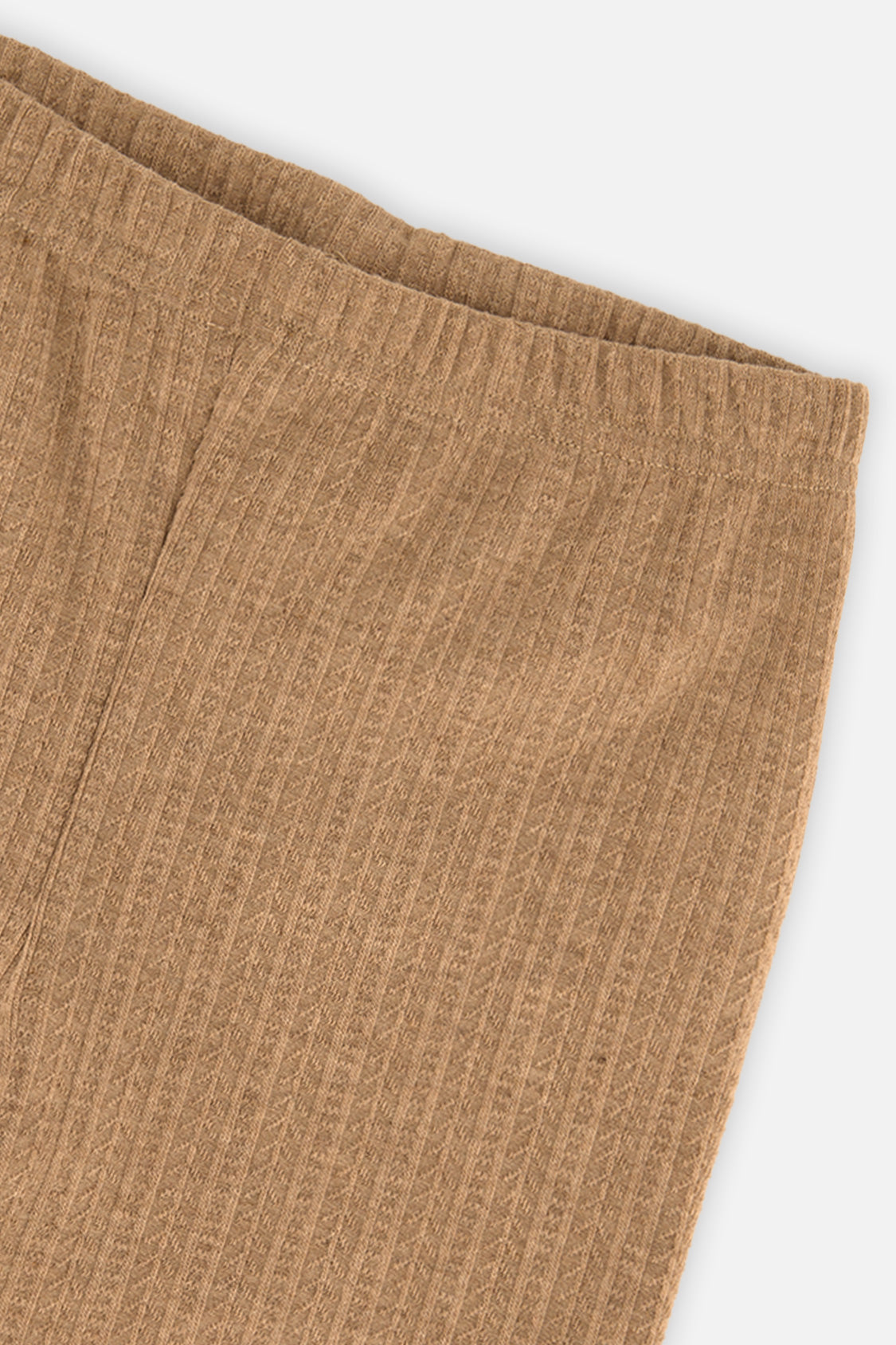 Deux par Deux girls' brown chevron jacquard leggings, additional view