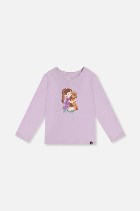 Long Sleeve Organic Cotton T-Shirt Lavender-0