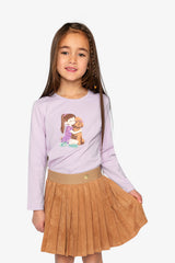 Long Sleeve Organic Cotton T-Shirt Lavender-1