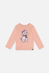 Long Sleeve Organic Cotton T-Shirt Pink-0