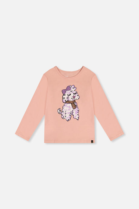 Long Sleeve Organic Cotton T-Shirt Pink-0