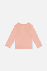 Long Sleeve Organic Cotton T-Shirt Pink-1