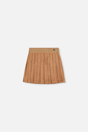 Pleated Skirt Brown-0
