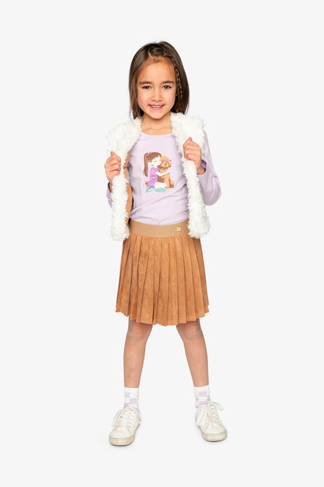 Pleated Skirt Brown-4