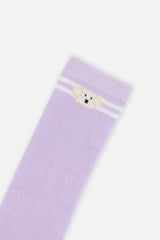Socks (3 Pairs) Lavender, Pink, And White-4