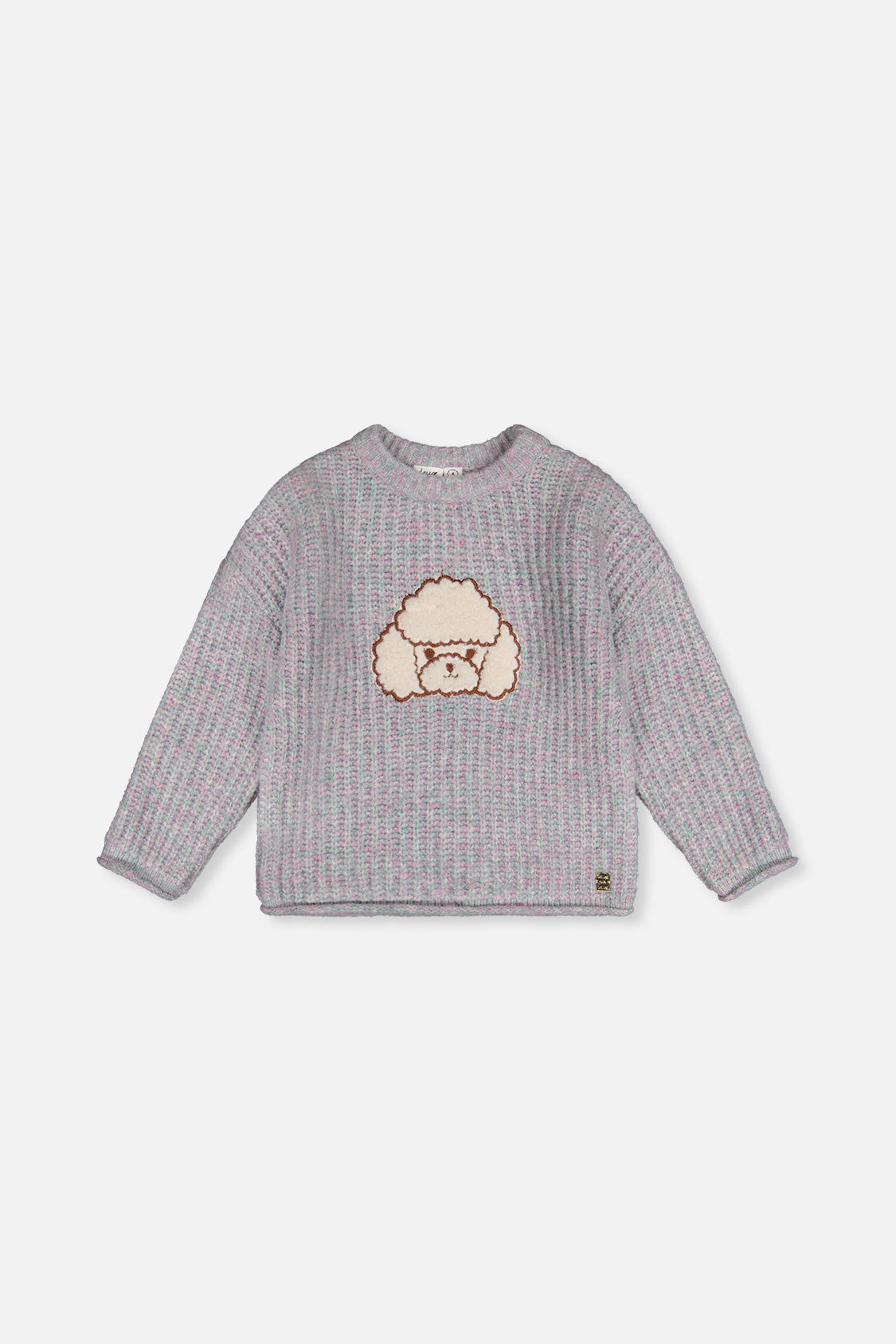 Poodle Sweater Pale Turquoise And Lilac-0
