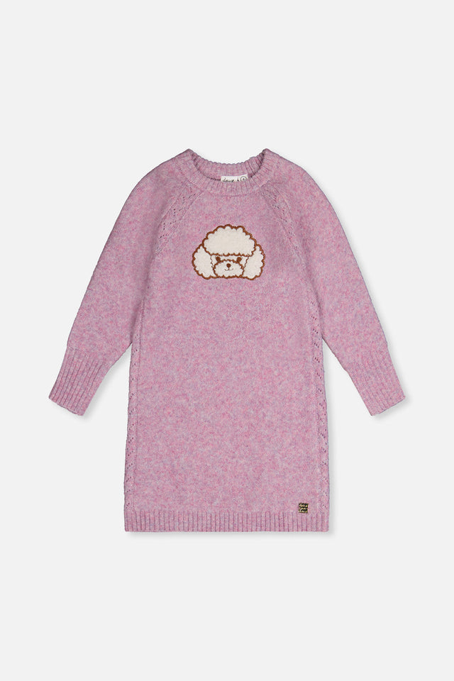 Poodle Knit Dress Lavender-0