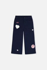 French Terry Pant Navy Blue Denim-0