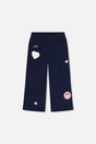 French Terry Pant Navy Blue Denim-0