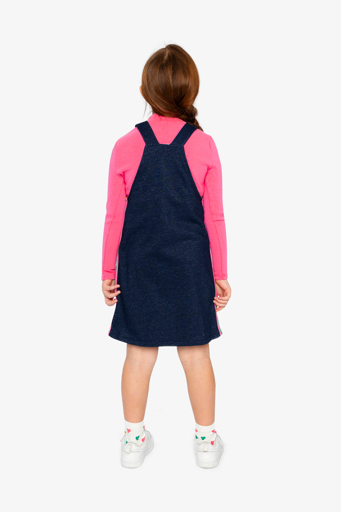 French Terry Dress Navy Blue Denim-3