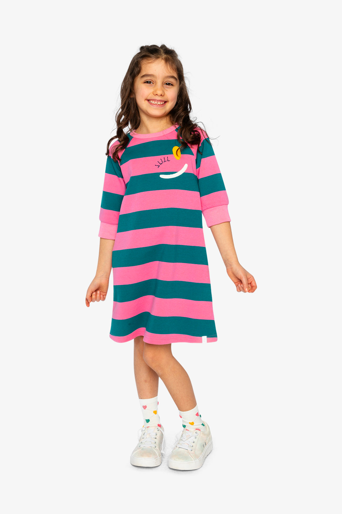 Engineer Stripe Dress Pink And Green Stripes-2