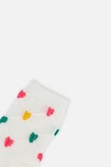 Socks (3 Pairs) Dark Blue, Pink And Beige-3