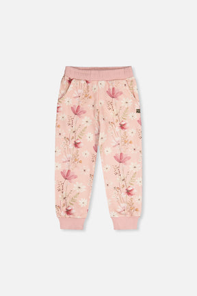 Sweatpants Pink Printed Flowers-0