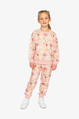Sweatshirt Pink Printed Flowers-4