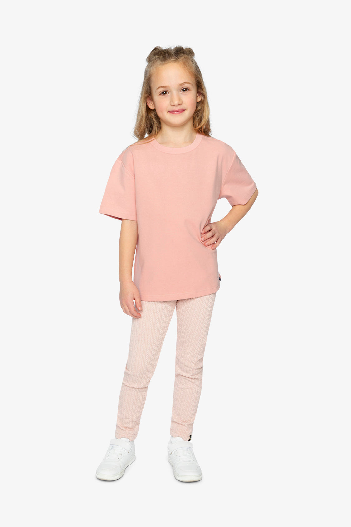 Jacquard Leggings Pale Dusty Pink-4