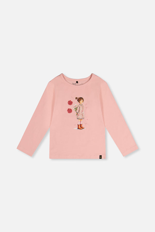 Organic Cotton Jersey T-Shirt Pale Dusty Pink-0