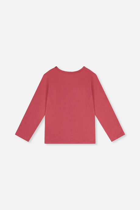 Deux par Deux Organic Cotton Jersey T-Shirt Raspberry Pink product image P2