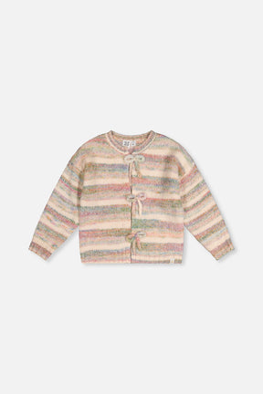Knitted Cardigan Mauve And Blue Knitwear-0