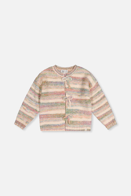 Knitted Cardigan Mauve And Blue Knitwear-0