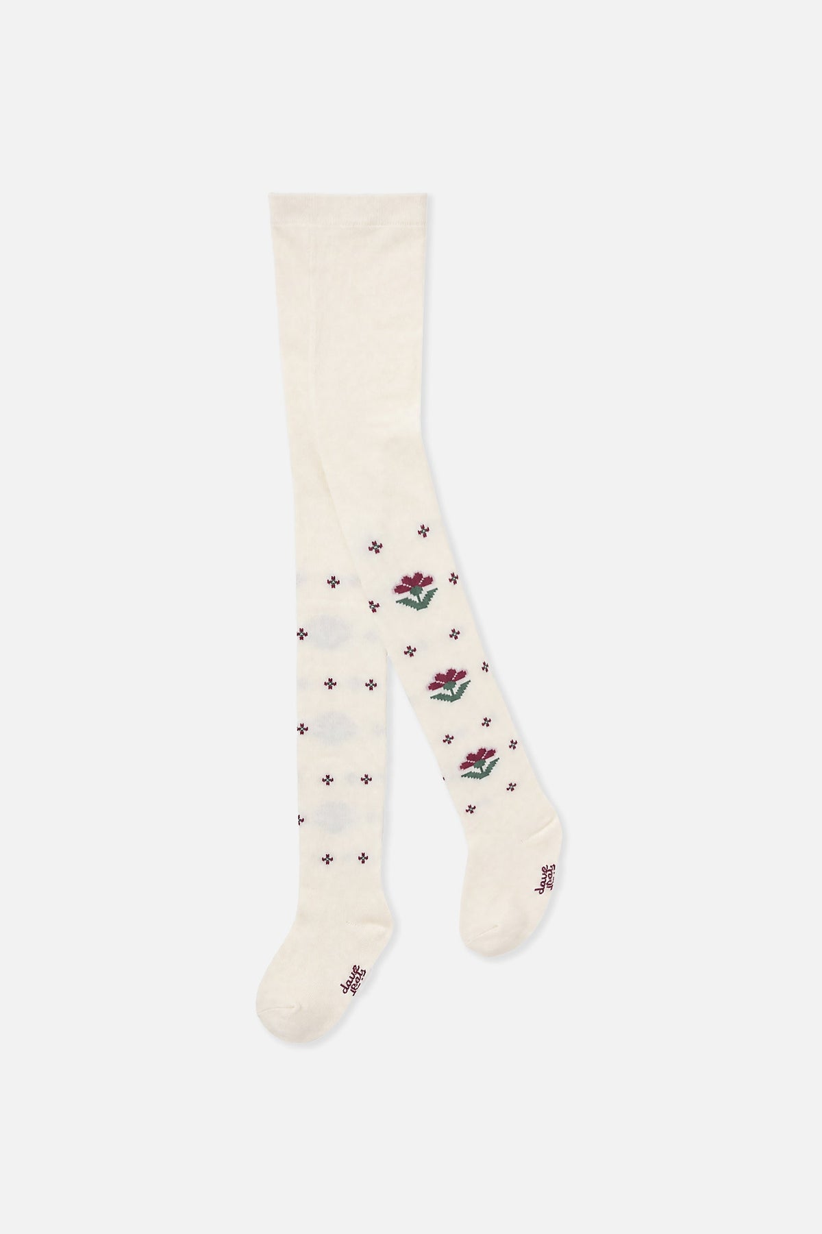 Deux par Deux Knit Tights Pale Dusty Pink — additional official product image