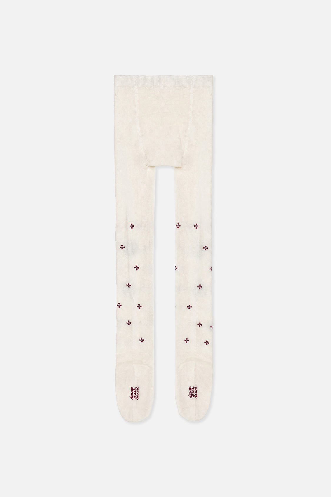 Deux par Deux Knit Tights Pale Dusty Pink — additional official product image