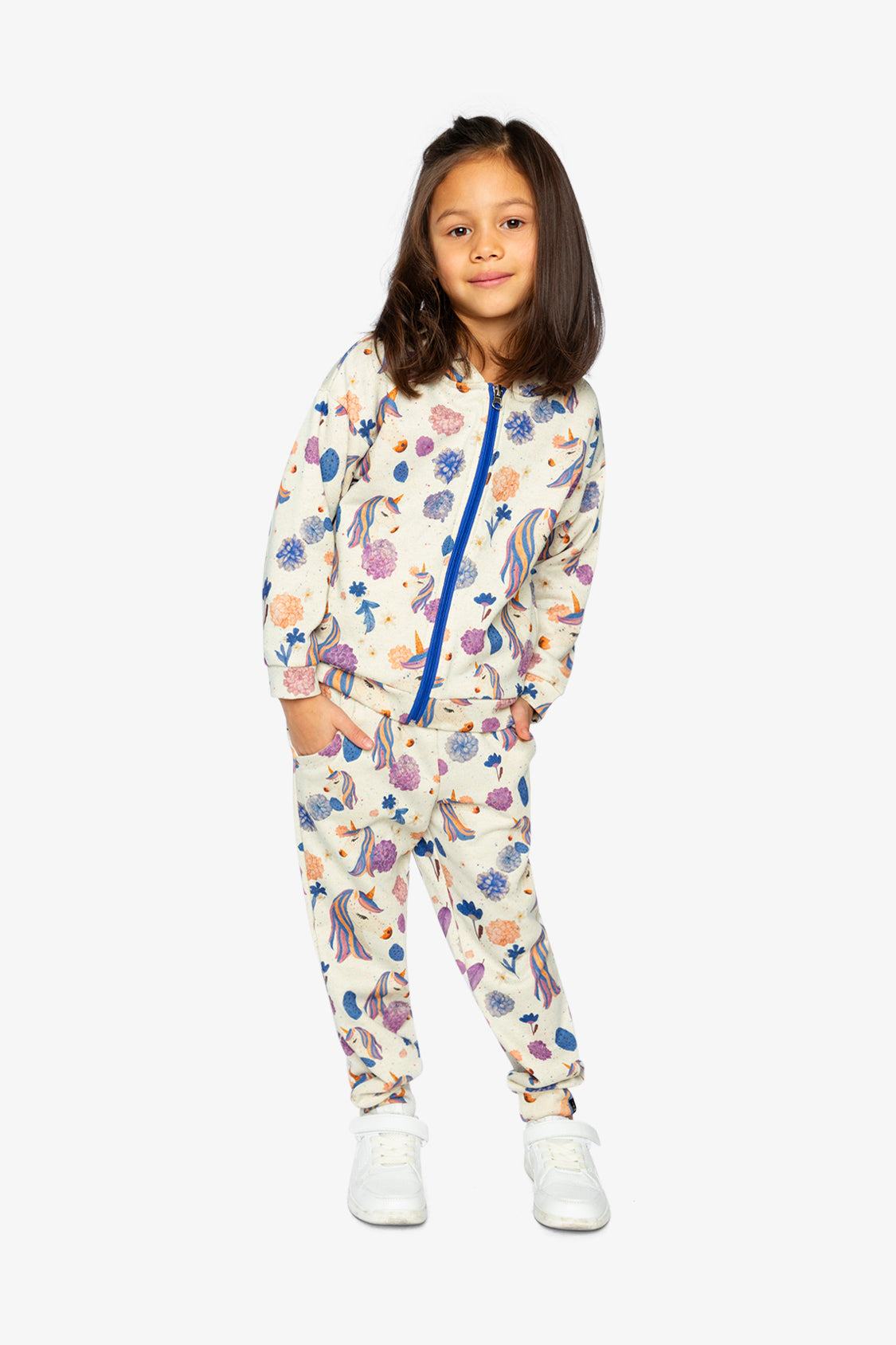 Sweatpants Beige Unicorn Print-4