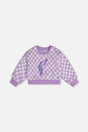 Faux Fur Top Lilac And White Tiles-0