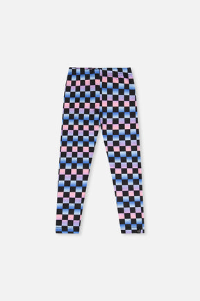 Leggings Black Checkered Print-0