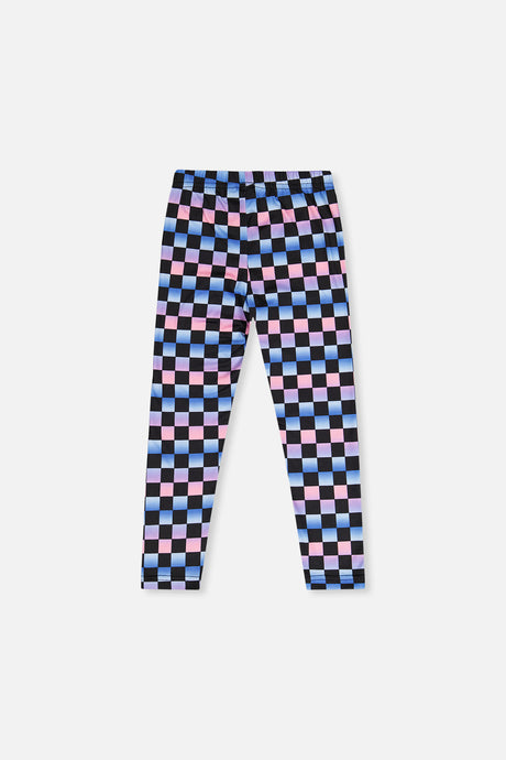Deux par Deux Leggings Black Checkered Print product image P2