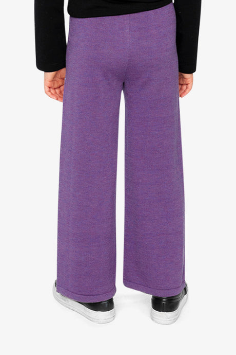 Knitted Wide Leg Pants Violet-3