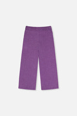Deux par Deux Knitted Wide Leg Pants Violet product image P2