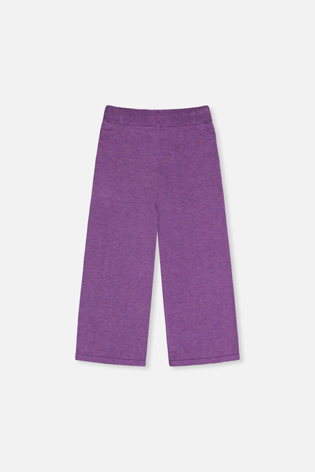 Deux par Deux Knitted Wide Leg Pants Violet product image P2