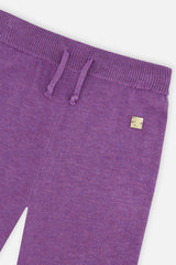 Deux par Deux Knitted Wide Leg Pants Violet