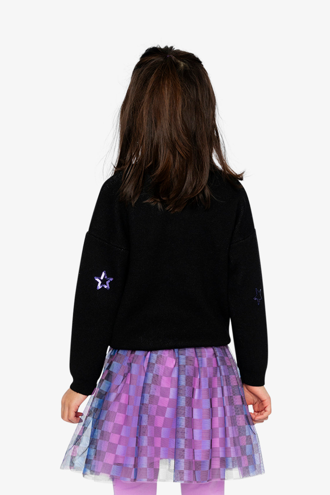 Knitted Sweater Black And Mauve-3