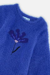 Deux par Deux Hairy Knitted Dress Royal Blue