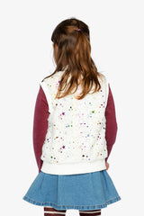 Faux Fur Sleeveless Vest Multicolored Star-3