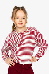 Soft Jersey Top Red And White Stripes-1