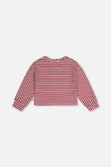 Deux par Deux Soft Jersey Top Red And White Stripes product image P2