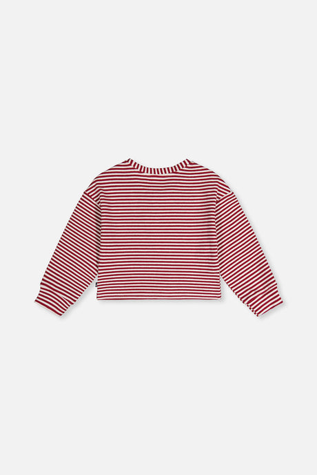 Deux par Deux Soft Jersey Top Red And White Stripes product image P2