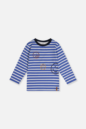 Long Sleeve T-Shirt Blue And White Stripes-0