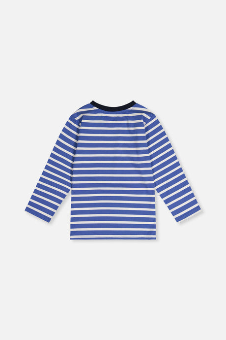 Deux par Deux Long Sleeve T-Shirt Blue And White Stripes product image P2