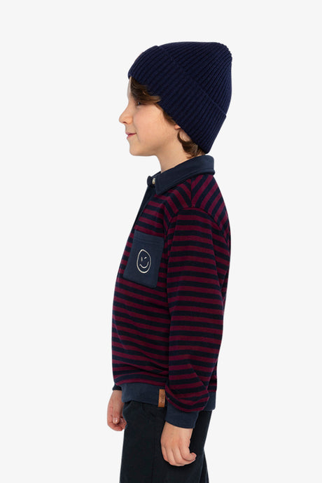 Brushed Jersey Top Red And Blue Stripes-2