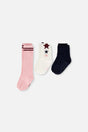 Socks Pale Dusty Pink And Navy-0