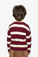 Knit Sweater Red And White Stripes-3