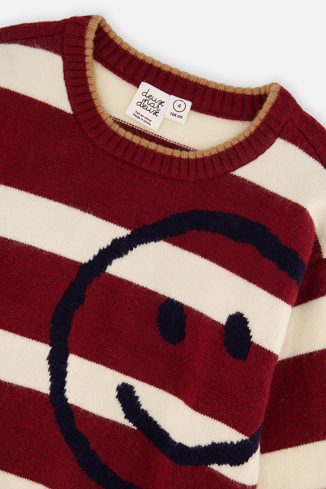 Deux par Deux red and white striped knit sweater, second alternate view