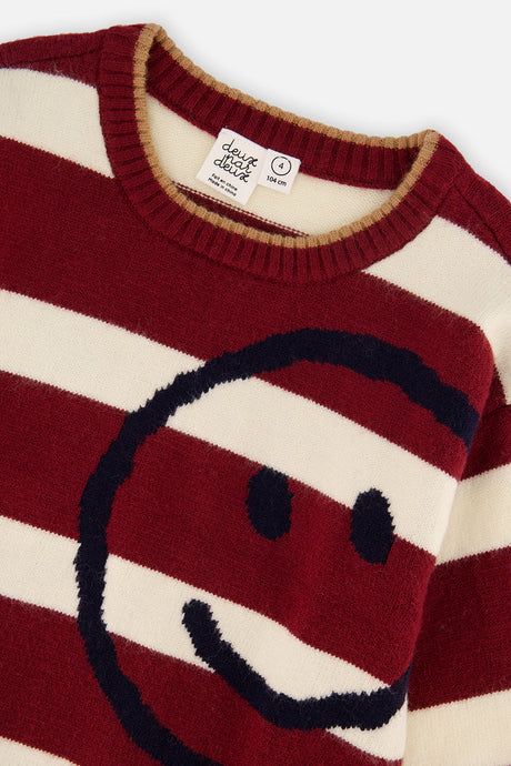 Deux par Deux red and white striped knit sweater, second alternate view